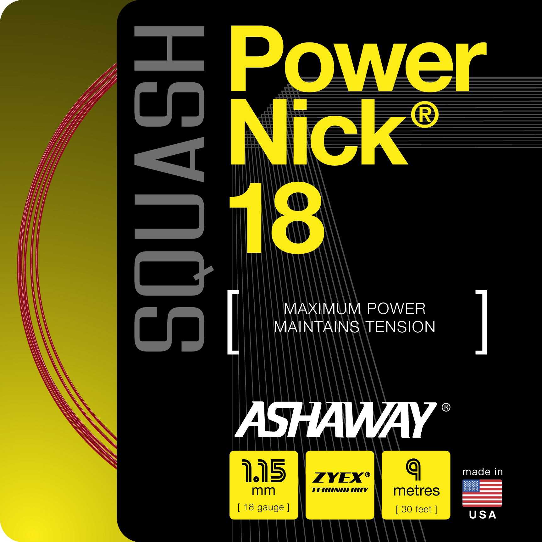 CORDAGE SQUASH ASHAWAY POWERNICK 18